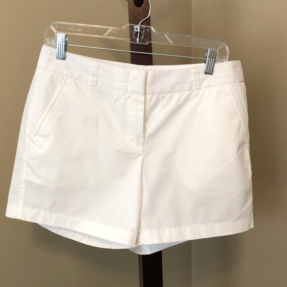 J. Crew white 5” chino shorts